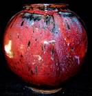 vase grès émail rouge de cuivre